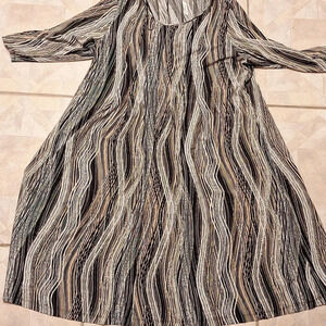 Y women's NY Collection stretch 3/4 sleeve plus size dress 2X